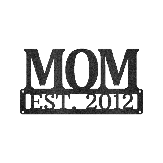 Personalized Mother's Day Plaque Custom Metal Wall Art Classic Metal Sign Monogram - Precious Engraved