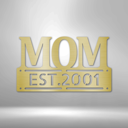 Mother's Day Plaque Personalized Gifts - Custom Metal Sign Gold