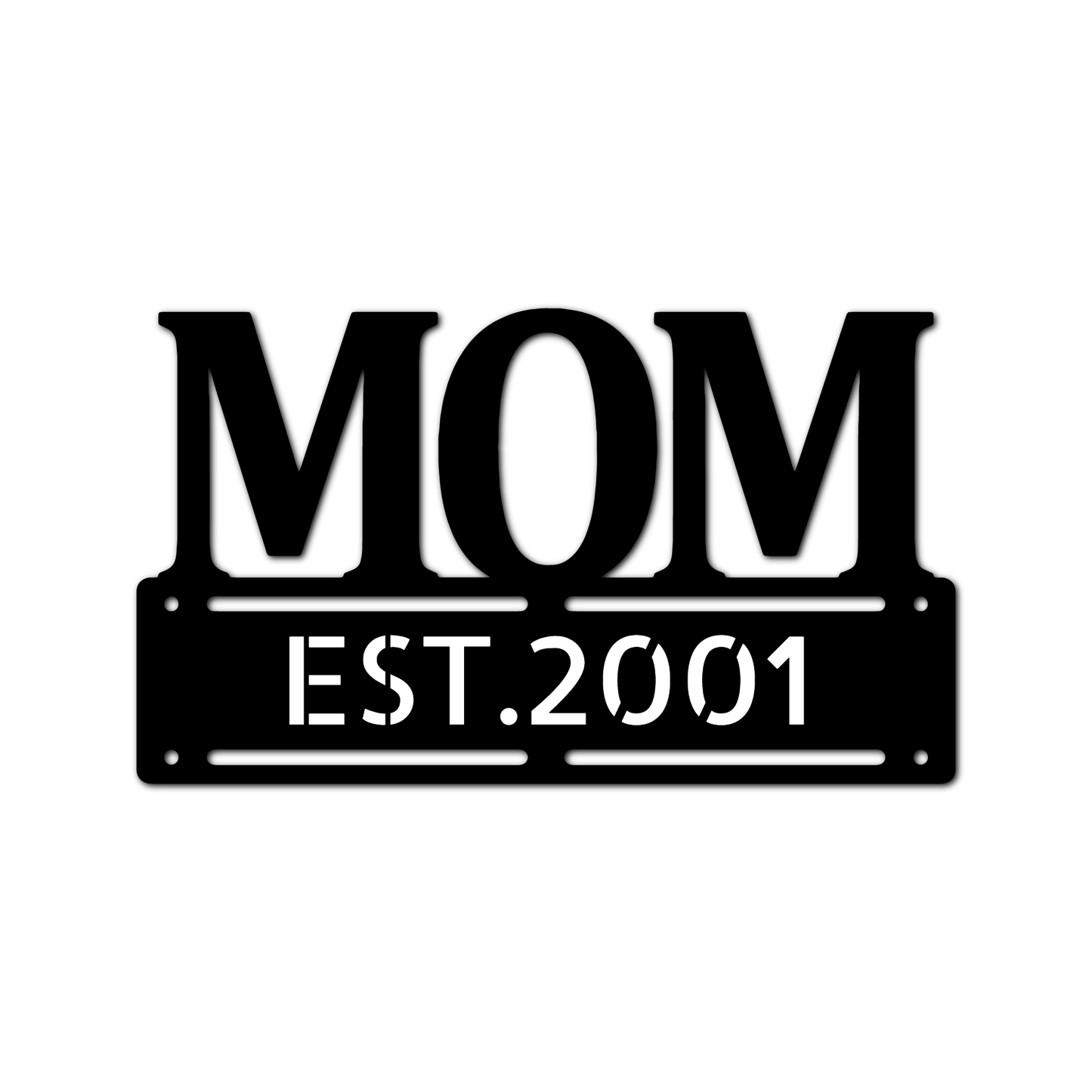 Personalized Mother's Day Plaque Custom Metal Wall Art Classic Metal Sign Monogram - Precious Engraved