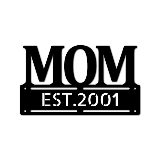 Mother's Day Plaque Personalized Gifts - Custom Metal Sign Black