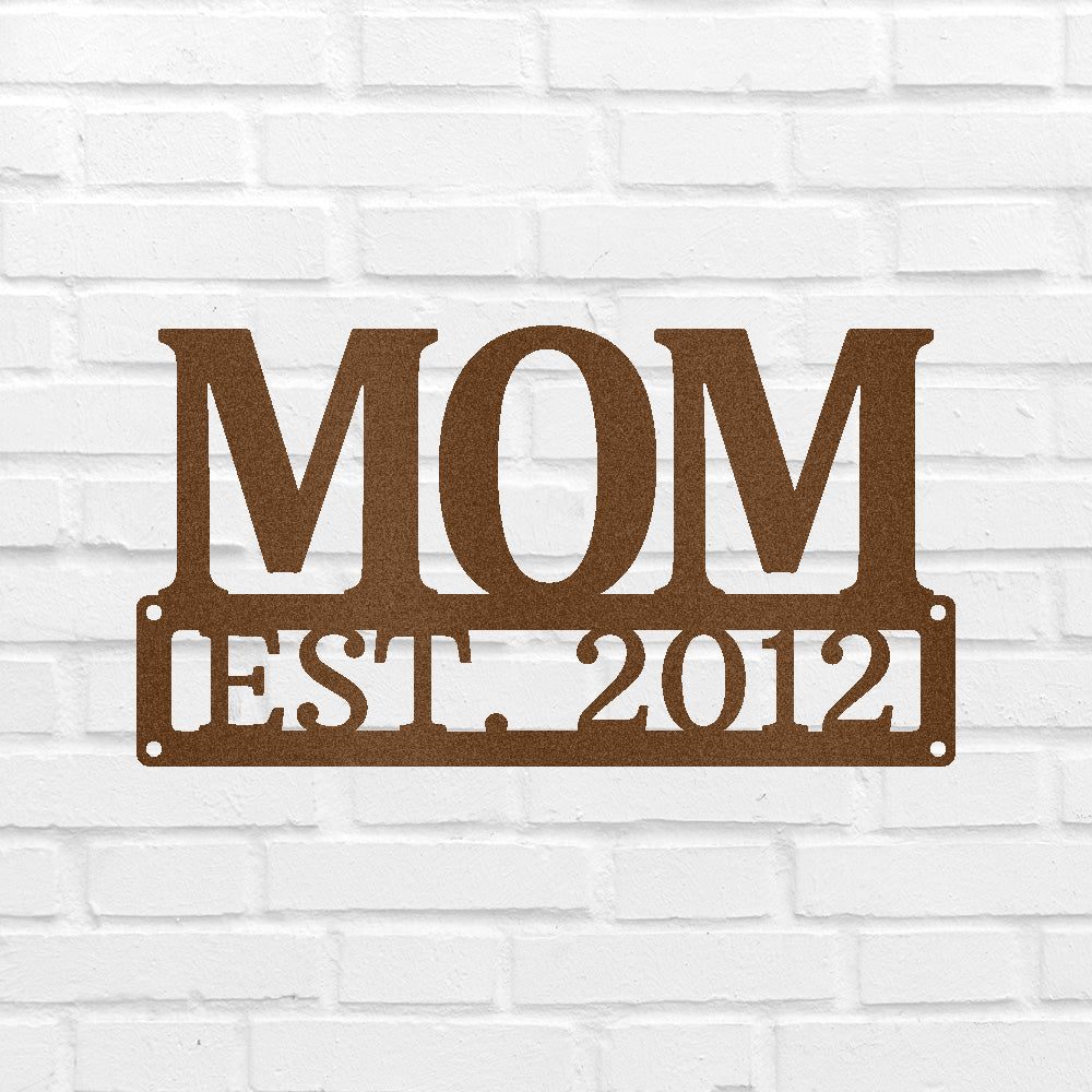 Custom Metal Wall Art - Personalized Mom Name Sign