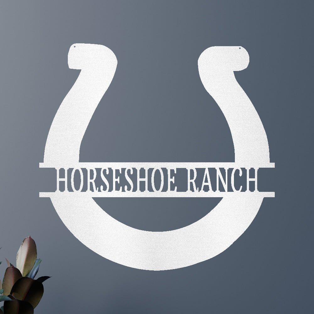 Custom Metal Wall Art - Personalized Horseshoe Sign
