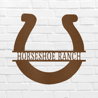 Simple Horseshoe Personalized Gifts - Custom Metal Sign, Horse Lover Gift Copper