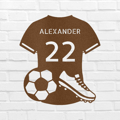 Soccer Jersey Personalized Gifts - Custom Metal Sign Copper