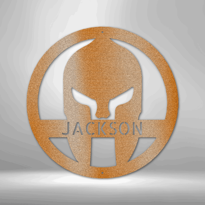 Spartan Helmet Personalized Gifts - Custom Metal Sign Copper