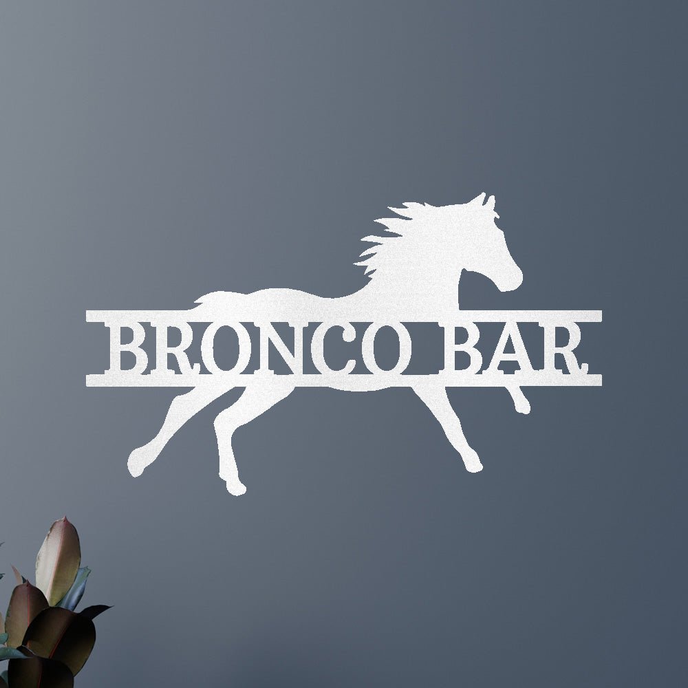 Custom Metal Wall Art - Personalized Sprinting Horse Sign