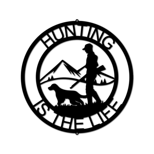 The Hunter Personalized Gifts - Custom Metal Sign Black