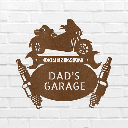 Trike Mechanic Garage Personalized Gifts - Custom Metal Sign Copper