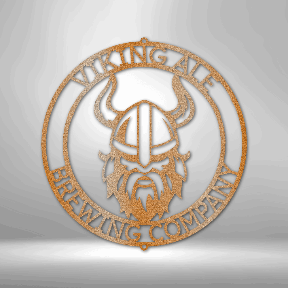 Personalized Viking Ring Monogram Custom Metal Wall Art Classic Metal Sign - Precious Engraved