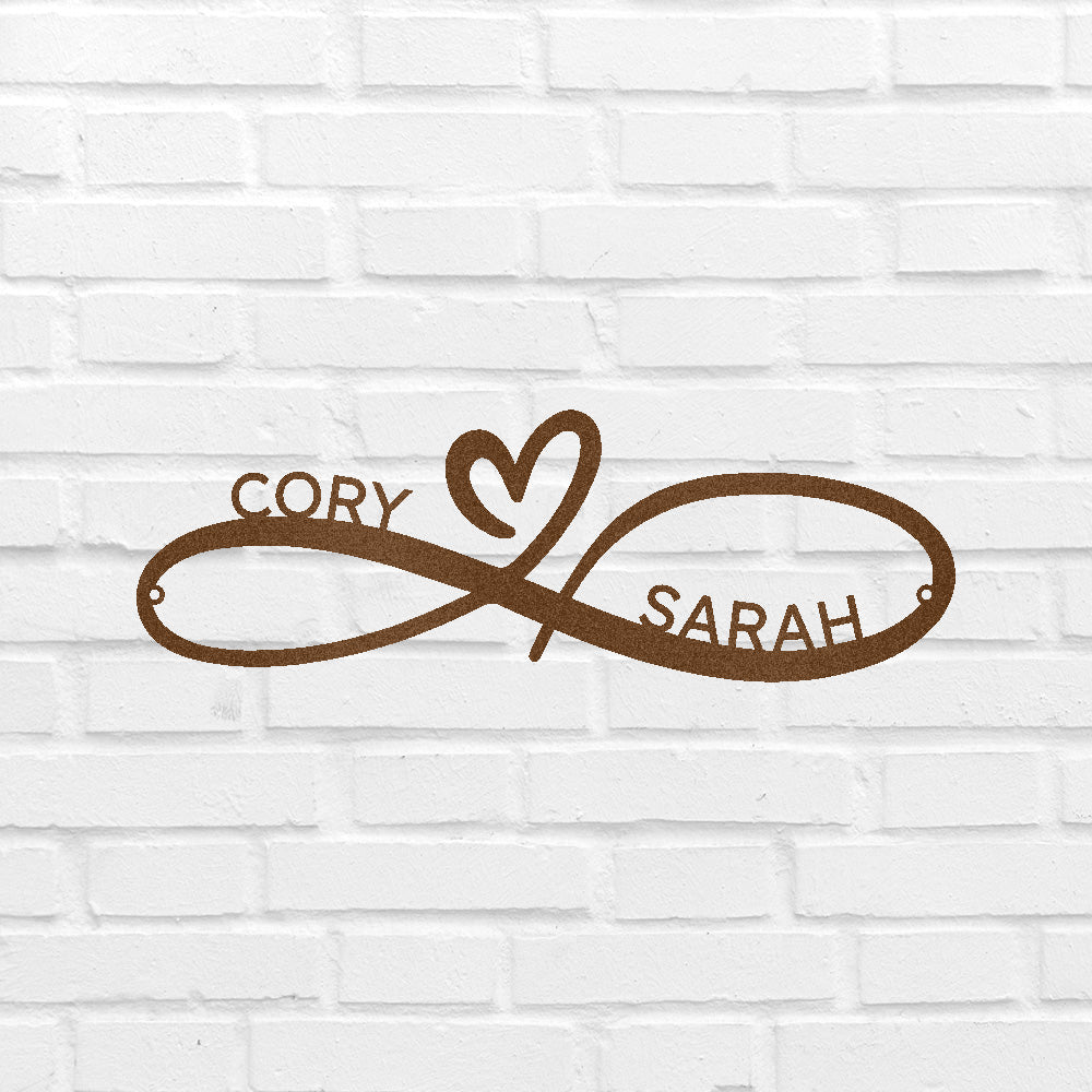 Personalized Wedding Gift Couples Monogram Custom Metal Sign - Precious Engraved