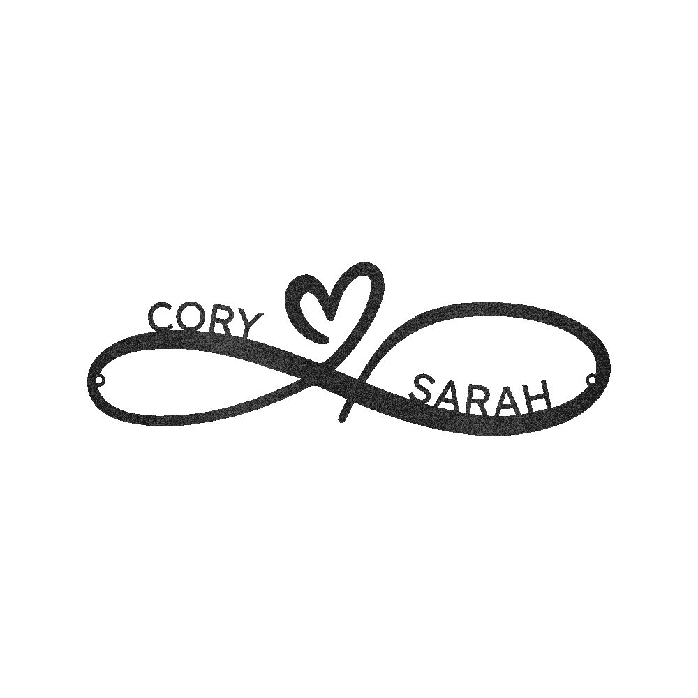 Personalized Wedding Gift Couples Monogram Custom Metal Sign - Precious Engraved