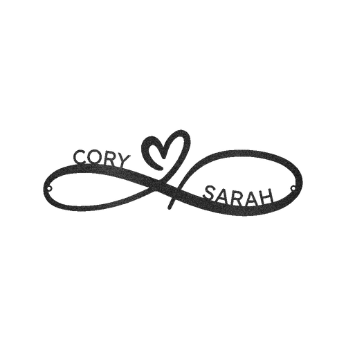 Wedding Gift Couples Personalized Gifts - Custom Metal Sign Black