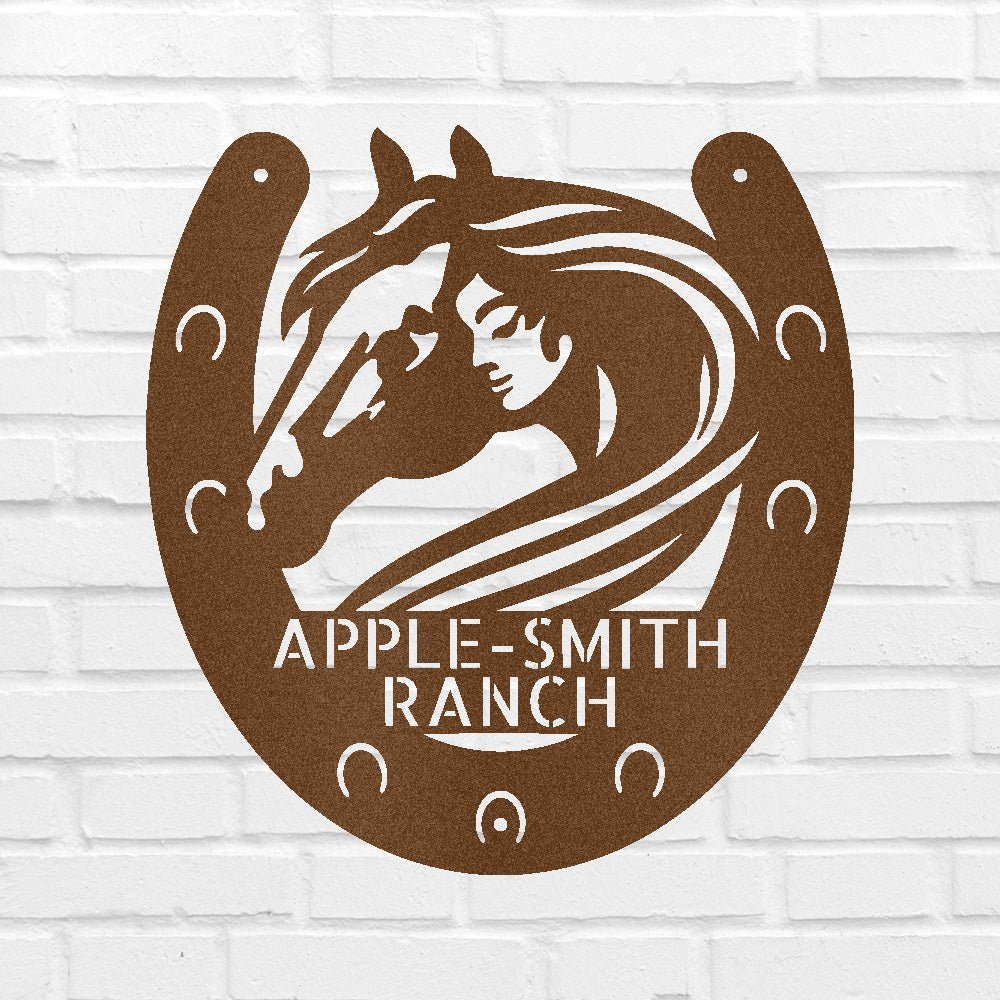 Personalized Wedding Gift, Horse Owner Monogram, Custom Metal Sign, House Warming Gifts - Precious Engraved
