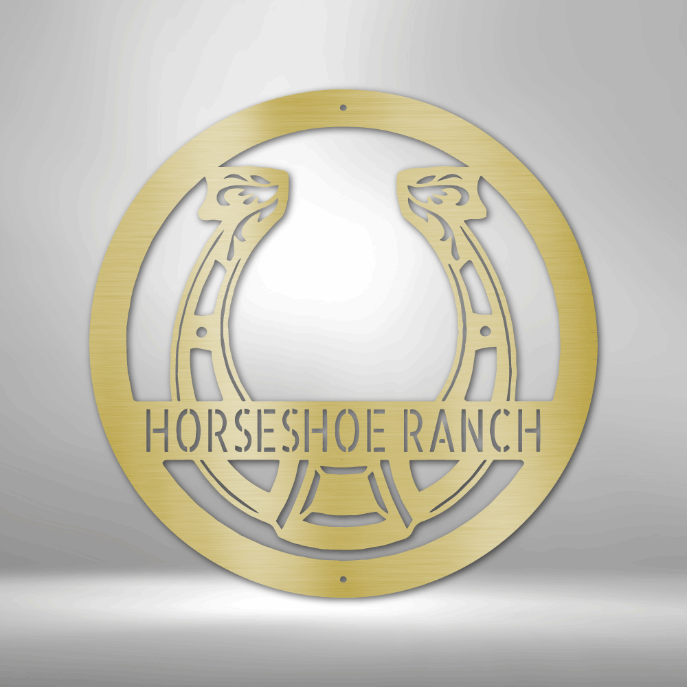 Custom Metal Wall Art - Personalized Horse Farm Sign
