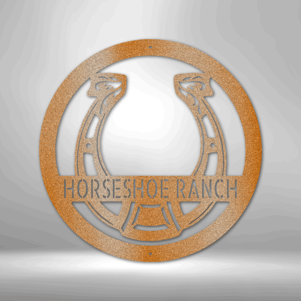 Custom Metal Wall Art - Personalized Horse Farm Sign
