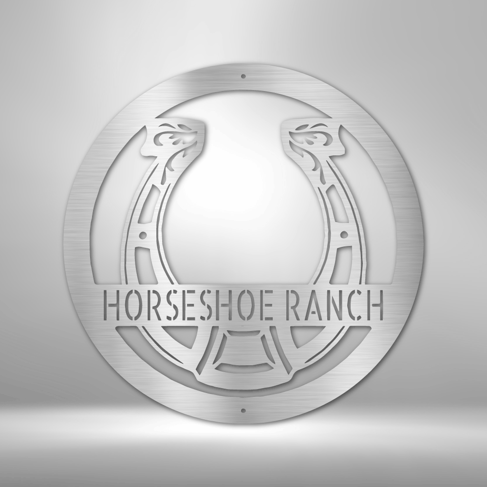 Custom Metal Wall Art - Personalized Horse Farm Sign