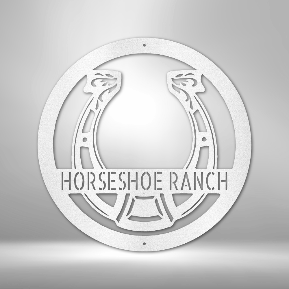 Custom Metal Wall Art - Personalized Horse Farm Sign