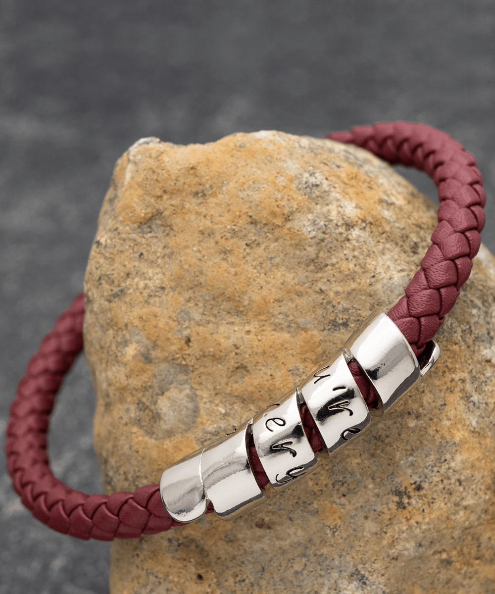 There Is Only One You Gift For Son Leather Bracelet - Precious Engraved