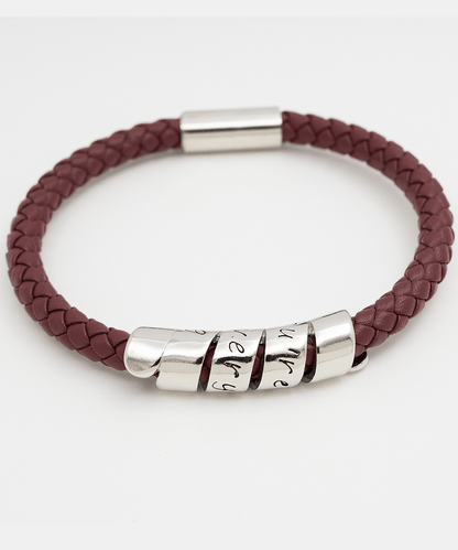 There Is Only One You Gift For Son Leather Bracelet - Precious Engraved