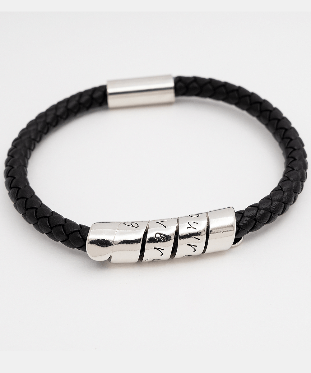 There Is Only One You Gift For Son Leather Bracelet - Precious Engraved