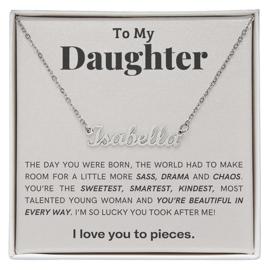 You're Beautiful In Every Way Gift For Daughter Custom Name Necklace - Precious Engraved